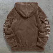Retro Fashion Casual Trendy Brand Printed Plush Hoodies