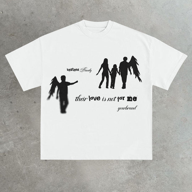 His love doesn't belong to me printed cotton T-shirt
