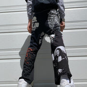 Personalized Tide Brand Printed Street Straight Pants