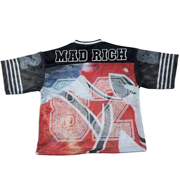 Casual Street Stitching Mesh Jersey