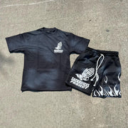 Personalized Street Style Printed Skull Shorts Set