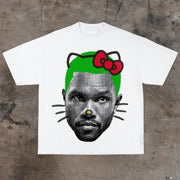 Fashionable kitty print t-shirt
