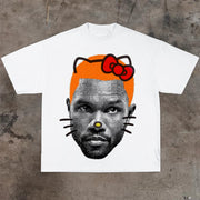 Fashionable kitty print t-shirt