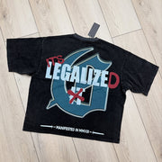 Washable Street Skull Print T-Shirt