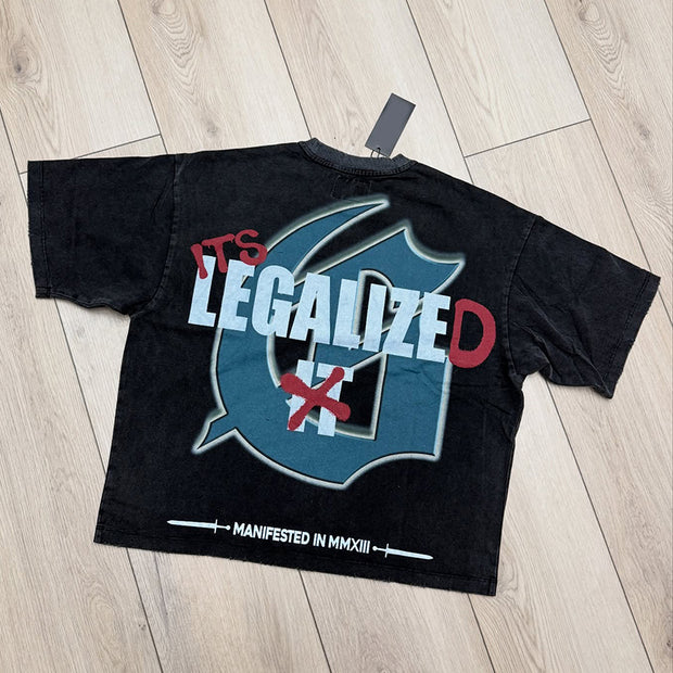 Washable Street Skull Print T-Shirt