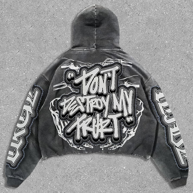 Personalized letter print hoodie