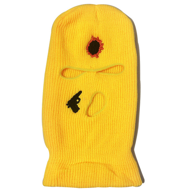 Hip Hop Gun Embroidery Knit Hat