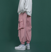 Workwear and straight leg wide Hong Kong style casual pants