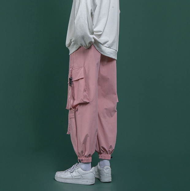 Workwear and straight leg wide Hong Kong style casual pants