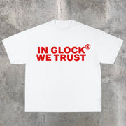 Fashionable personalized letter print T-shirt