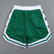 Contrast Panel Street Mesh Sports Loose Shorts