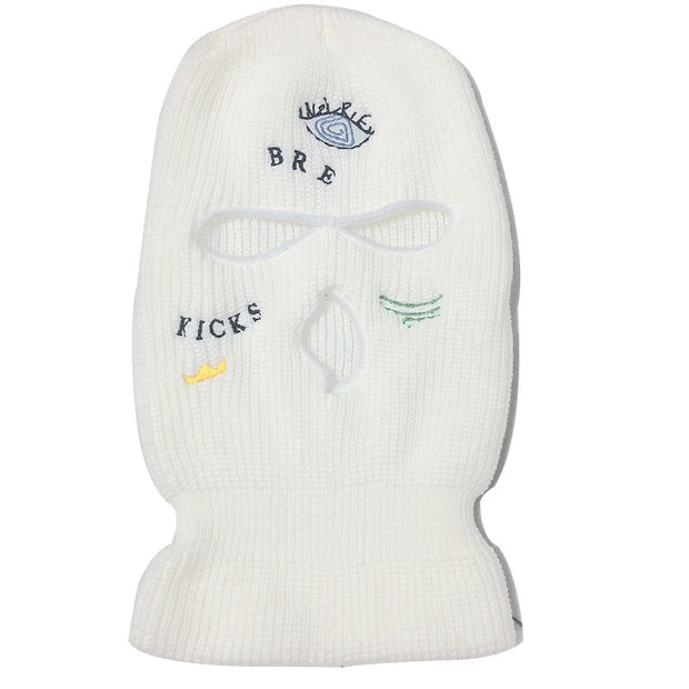 Knitted hat thick three-eye hat