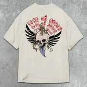 Skull Graphic Print Short Sleeve T-Shirt