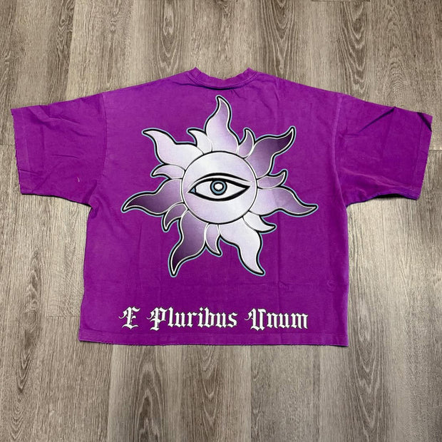 Statue Of Liberty Print Short Sleeve T-Shirt