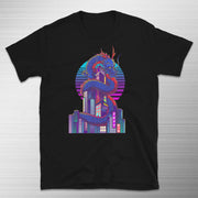 DORAGONSHITI Cyberpunk Print Short Sleeve T-Shirt
