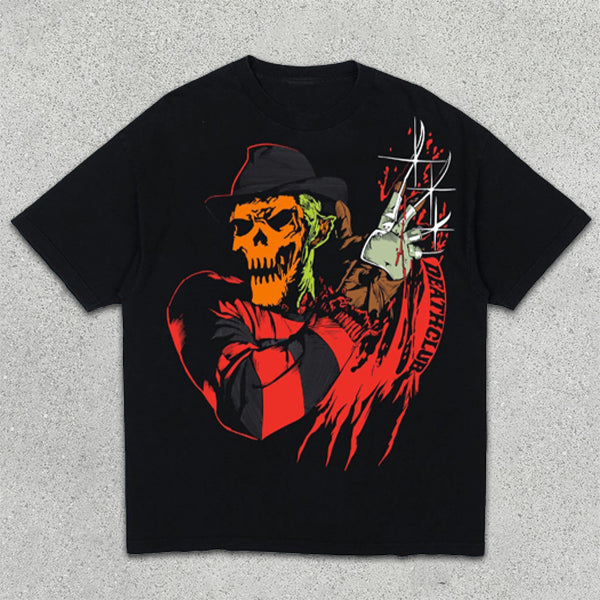 Skull Graphic Print Short Sleeve T-Shirt