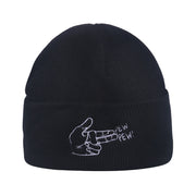 Outdoor hip-hop sun embroidered knitted wool hat