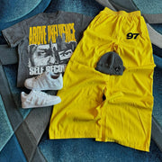 Opposition casual street retro T-shirt trousers two-piece suit