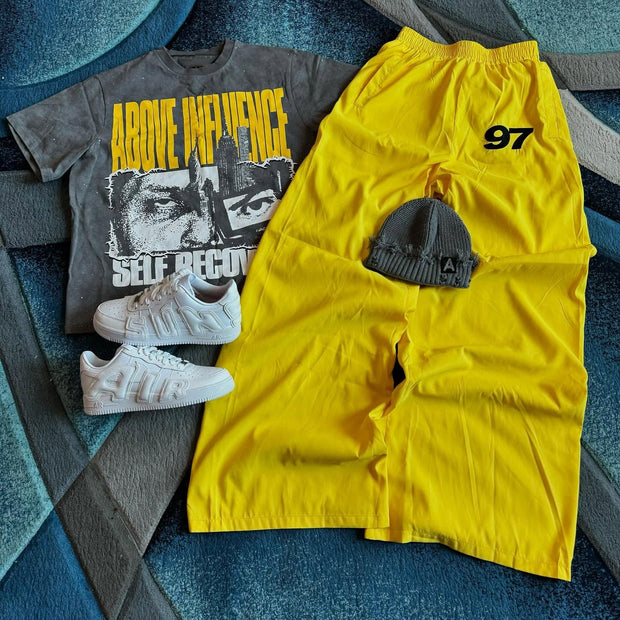 Opposition casual street retro T-shirt trousers two-piece suit