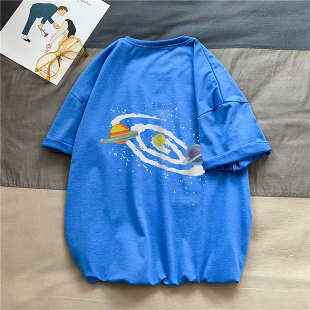 Hong Kong style short-sleeved insT-shirt loose