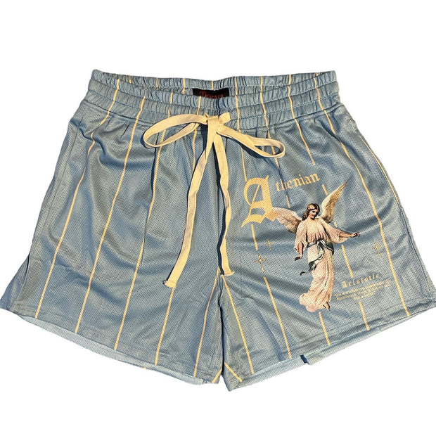 angel stripe stretch shorts