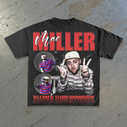 Rap print cotton T-shirt