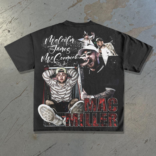 Rap print cotton T-shirt