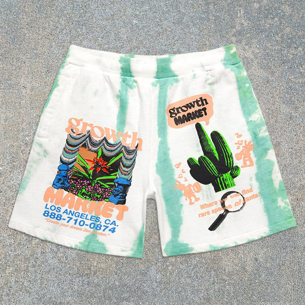 Growth Graphic Tie-Dye Sweatshorts