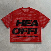 Holy Light Casual Street Retro Mesh Splicing Jersey
