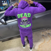 Personalized Letters & Skull Print Two-Piece Set
