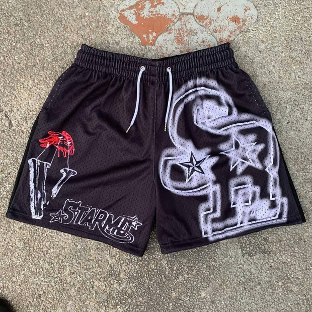 Lucky Star Casual Street Mesh Shorts