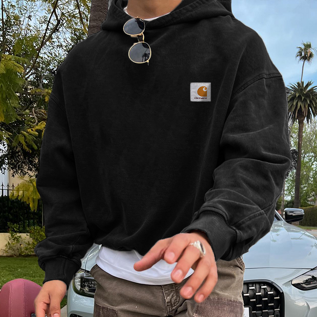 Retro Hip Hop Casual Printed Hoodie