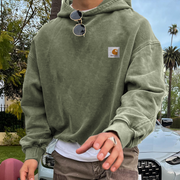 Retro Hip Hop Casual Printed Hoodie