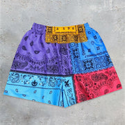 Statement Street Style Colorblock Cashew Floral Shorts