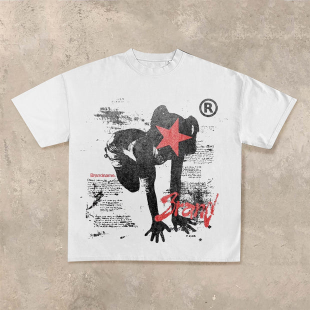 Fashionable retro personalized printed T-shirt