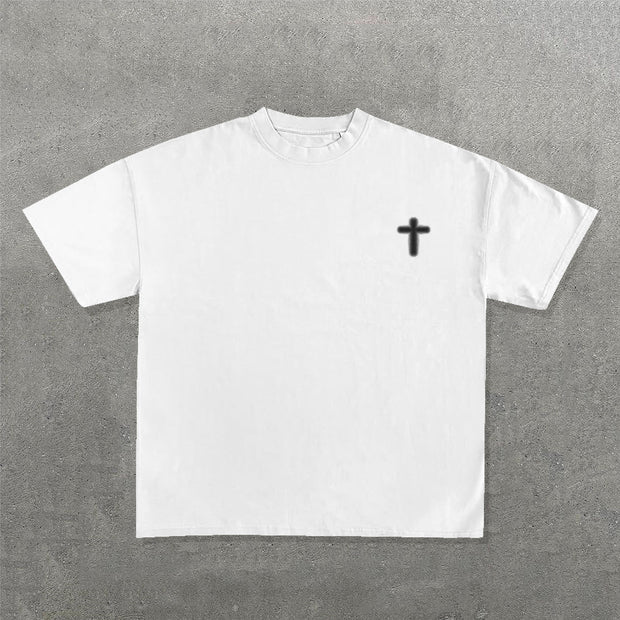 God Let Me Be Rich Print Short Sleeve T-Shirt