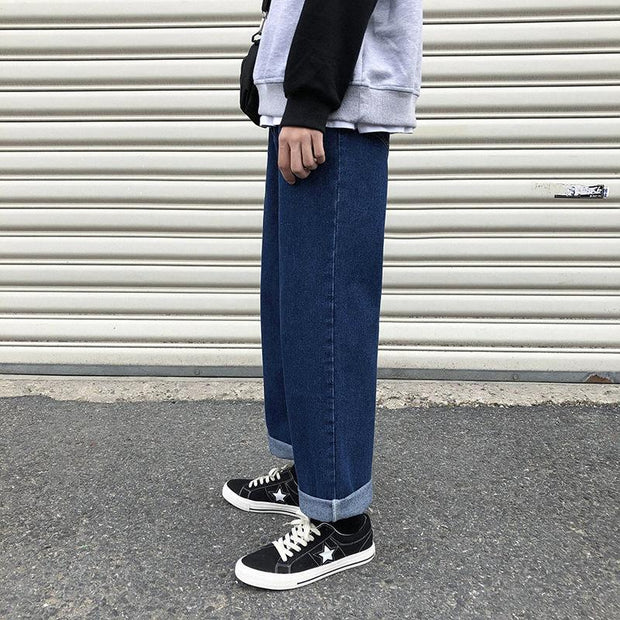 Loose straight wide-leg jeans casual all-match