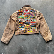 Casual Street Retro Workwear Lined Jacket