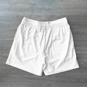 Trendy Retro Print Mesh Street Shorts