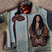 Hip Hop Rap Casual Street Vintage Tapestry Jacket