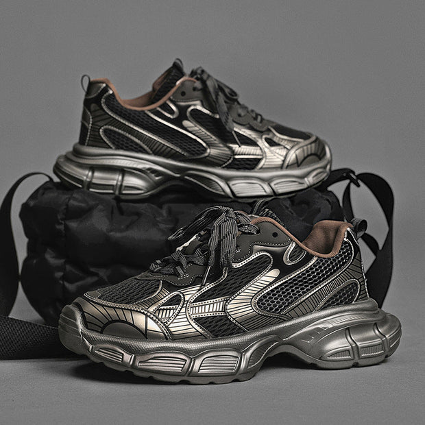 Metal Platform Colorblock Dad Shoes