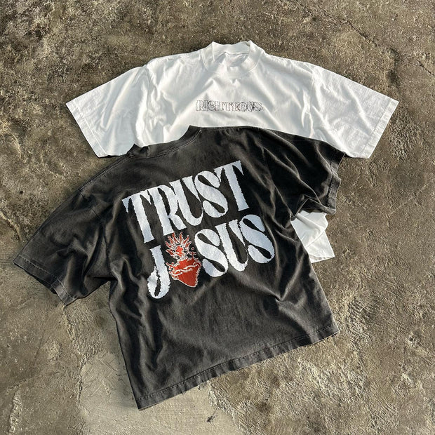 Trust Jesus casual street cotton T-shirt