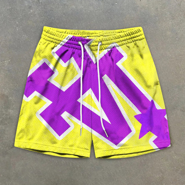 Stylish Casual Letter Print Shorts