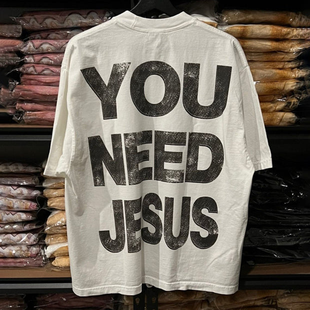 You Need Jesus Print Short Sleeve T-Shirt