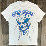 Personalized street style skull print T-shirt