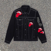Vampire casual street denim jacket