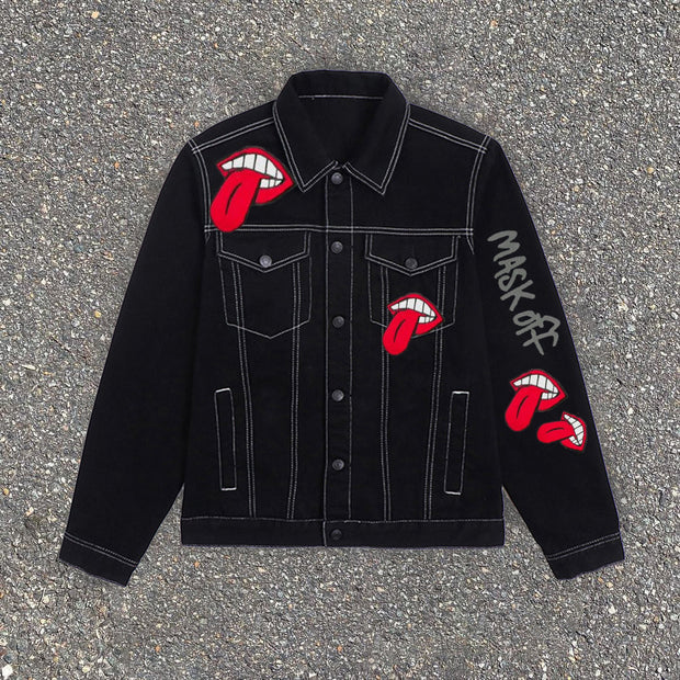 Vampire casual street denim jacket