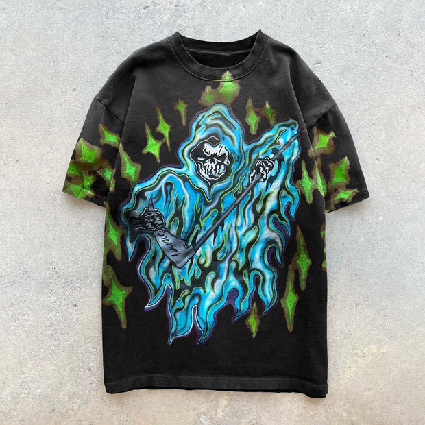 Trend Print Hip Hop Short Sleeve T-Shirt