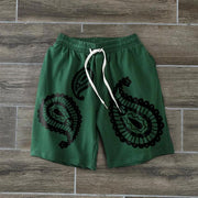 Personalized street retro print shorts