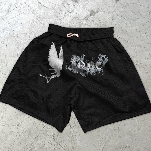 Retro Street Fashion Mesh Sports Shorts